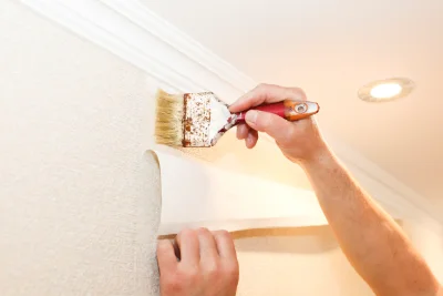 Pose de papier peint à la Grange — revêtements muraux et toiles de verre